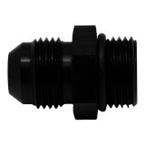 DeatschWerks 8AN ORB Male to 8AN Male Flare Adapter (Incl O-Ring) - Anodized Matte Black thumbnail 1