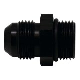 DeatschWerks 8AN ORB Male to 8AN Male Flare Adapter (Incl O-Ring) - Anodized Matte Black thumbnail 2