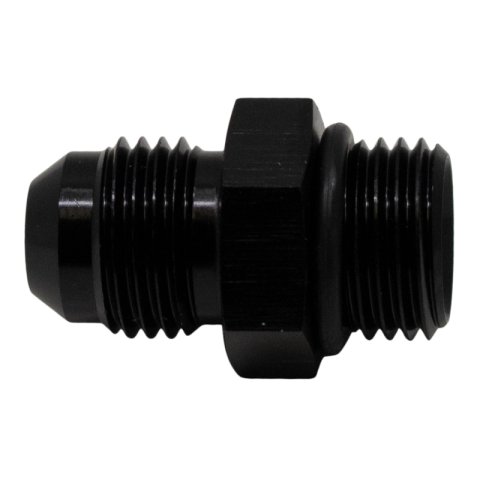 DeatschWerks 6AN ORB Male to 6AN Male Flare Adapter (Incl O-Ring) - Anodized Matte Black thumbnail 3