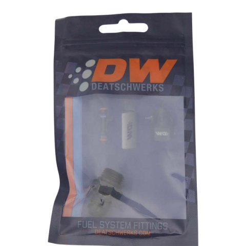 DeatschWerks 6AN ORB Male to 6AN Male Flare Adapter (Incl O-Ring) - Anodized Matte Black thumbnail 4