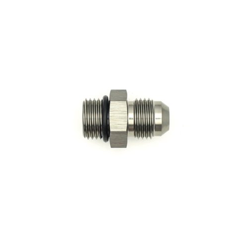 DeatschWerks 6AN ORB Male to 6AN Male Flare Adapter (Incl O-Ring) - Anodized Matte Black thumbnail 6