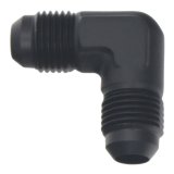 DeatschWerks 6AN Male Flare to 6AN Male Flare 90-Degree Fitting - Anodized Matte Black thumbnail 2