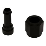 DeatschWerks 6AN Female Flare Swivel to 5/16in Single Hose Barb - Anodized Matte Black thumbnail 1