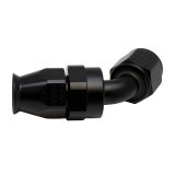 DeatschWerks 8 AN Female Flare Swivel 60-Degree Hose End PTFE - Anodized Matte Black thumbnail 1