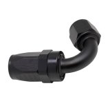 DeatschWerks 8 AN Female Flare Swivel 120-Degree Hose End CPE - Anodized Matte Black thumbnail 1