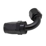 DeatschWerks 8 AN Female Flare Swivel 120-Degree Hose End CPE - Anodized Matte Black thumbnail 3