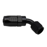 DeatschWerks 6 AN Female Flare Swivel 60-Degree Hose End CPE - Anodized Matte Black thumbnail 1