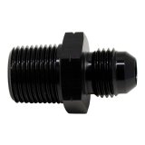 DeatschWerks 6AN Male Flare to 3/8in Male NPT Adapter - Anodized Matte Black thumbnail 1