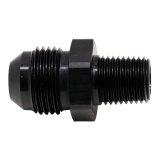 DeatschWerks 8AN Male Flare to 1/4in Male NPT Adapter - Anodized Matte Black thumbnail 3