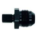DeatschWerks 8AN Male Flare to M10 X 1.0 Male Metric - Anodized Matte Black thumbnail 1