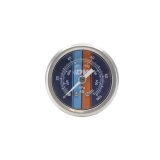 DeatschWerks 0-100 PSI 1/8in NPT Mechanical Fuel Pressure Gauge Brushed Housing Blue Face thumbnail 1