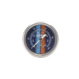 DeatschWerks 0-100 PSI 1/8in NPT Mechanical Fuel Pressure Gauge Brushed Housing Blue Face thumbnail 2