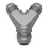 DeatschWerks 8AN Male Flare + 8AN Male Flare to 10AN Male Flare Y Block Fitting thumbnail 1