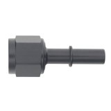 DeatschWerks 8AN Female Flare Swivel to 3/8in Male EFI Quick Disconnect - Anodized Matte Black thumbnail 1
