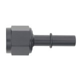 DeatschWerks 8AN Female Flare Swivel to 3/8in Male EFI Quick Disconnect - Anodized Matte Black thumbnail 2