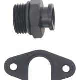 DeatschWerks 8AN ORB to Polaris RZR Turbo OE Regulator Adapter - Anodized Matte Black thumbnail 1