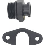 DeatschWerks 8AN ORB to Polaris RZR Turbo OE Regulator Adapter - Anodized Matte Black thumbnail 2