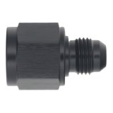 DeatschWerks 8AN Female Flare to 6AN Male Flare Reducer - Anodized Matte Black thumbnail 1