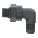 DeatschWerks 6AN ORB Male Swivel to 90-Degree 6AN Male Flare - Anodized Matte Black thumbnail 2