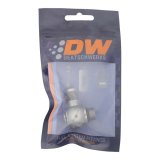 DeatschWerks 6AN ORB Male to 6AN Male Flare Low Profile 90-Degree Swivel - Anodized DW Titanium thumbnail 4