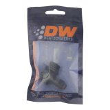DeatschWerks 8AN ORB Male to 6AN Male Flare Low Profile 90-Degree Swivel - Anodized Matte Black thumbnail 4