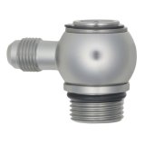 DeatschWerks 10AN ORB Male to 6AN Male Flare Low Profile 90-Degree Swivel - Anodized DW Titanium thumbnail 2
