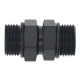 DeatschWerks 10AN ORB Male to 10AN ORB Male Swivel Adapter - Anodized Matte Black thumbnail 2