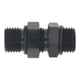DeatschWerks 6AN ORB Male to 6AN ORB Male Swivel Adapter - Anodized Matte Black thumbnail 1