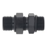 DeatschWerks 6AN ORB Male to 6AN ORB Male Swivel Adapter - Anodized Matte Black thumbnail 2