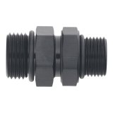 DeatschWerks 8AN ORB Male to 10AN ORB Male Swivel Adapter - Anodized Matte Black thumbnail 1