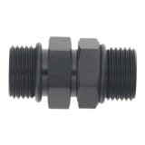 DeatschWerks 8AN ORB Male to 8AN ORB Male Swivel Adapter - Anodized Matte Black thumbnail 2