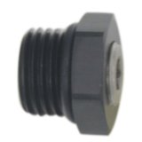 DeatschWerks 6AN ORB Male Plug Fitting with 1/8in NPT Gauge Port - Anodized Matte Black thumbnail 1