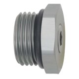 DeatschWerks 8AN ORB Male Plug Fitting with 1/8in NPT Gauge Port - Anodized DW Titanium thumbnail 1