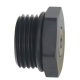 DeatschWerks 8AN ORB Male Plug Fitting with 1/8in NPT Gauge Port - Anodized Matte Black thumbnail 1