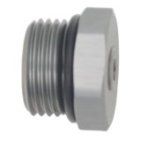 DeatschWerks 10AN ORB Male Plug Fitting with 1/8in NPT Gauge Port - Anodized DW Titanium thumbnail 1