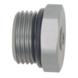DeatschWerks 10AN ORB Male Plug Fitting with 1/8in NPT Gauge Port - Anodized DW Titanium thumbnail 2