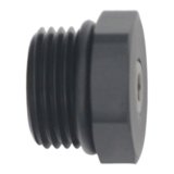 DeatschWerks 10AN ORB Male Plug Fitting with 1/8in NPT Gauge Port - Anodized Matte Black thumbnail 1