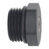 DeatschWerks 10AN ORB Male Plug Fitting with 1/8in NPT Gauge Port - Anodized Matte Black thumbnail 2