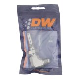 DeatschWerks 6AN Male Flare to 90-Degree 3/8in Single Hose Barb - Anodized DW Titanium thumbnail 2
