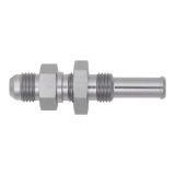 DeatschWerks 6AN Male Flare to Straight 3/8in Single Hose Barb - Anodized DW Titanium thumbnail 1