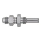 DeatschWerks 6AN Male Flare to Straight 3/8in Single Hose Barb - Anodized DW Titanium thumbnail 2