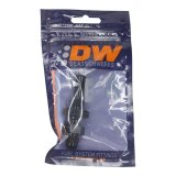 DeatschWerks 6AN Male Flare to Straight 3/8in Single Hose Barb - Anodized Matte Black thumbnail 3