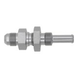 DeatschWerks 6AN Male Flare to Straight 5/16in Single Hose Barb - Anodized DW Titanium thumbnail 1
