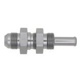 DeatschWerks 8AN Male Flare to Straight 3/8in Single Hose Barb - Anodized DW Titanium thumbnail 1