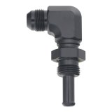DeatschWerks 8AN Male Flare to Straight 3/8in Single Hose Barb - Anodized Matte Black thumbnail 2