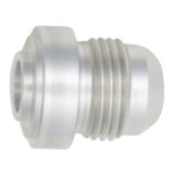 DeatschWerks 8AN Male Flare with Aluminum Weld On Fitting - Anodized Raw Aluminum thumbnail 1