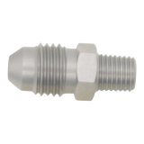 DeatschWerks 4AN Male Flare to 1/16in NPT Male - Anodized Stainless Steel thumbnail 1