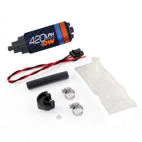 DeatschWerks DW420 Series 420lph In-Tank Fuel Pump w/ Install Kit For 94-02 Nissan S14/S15 thumbnail 1