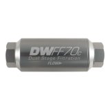 DeatschWerks 10AN Female 10 Micron 70mm Compact In-Line Fuel Filter Kit thumbnail 2