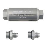DeatschWerks 6AN 10 Micron 70mm Compact In-Line Fuel Filter Kit thumbnail 1